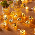 Warm LED Mirror Mosaic Ball Decorative String Lights | High & Bury