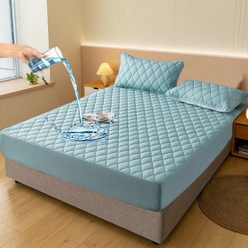 Waterproof Fitted Mattress Protector, Polyester and TPU, 30 cm, view 5