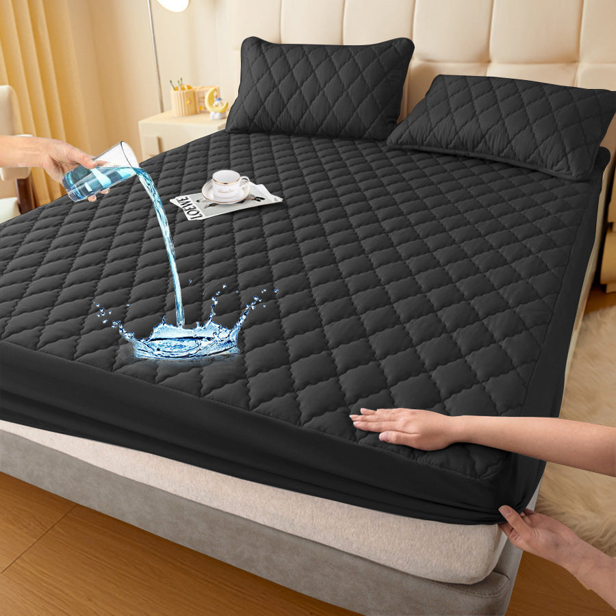Waterproof Fitted Mattress Protector, Polyester and TPU, 30 cm, view 9
