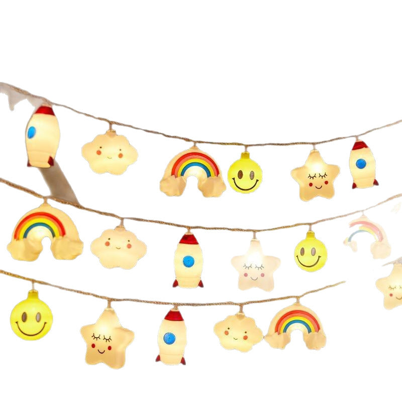 Waterproof Outdoor Rainbow Cloud LED String Lights | High & Bury
