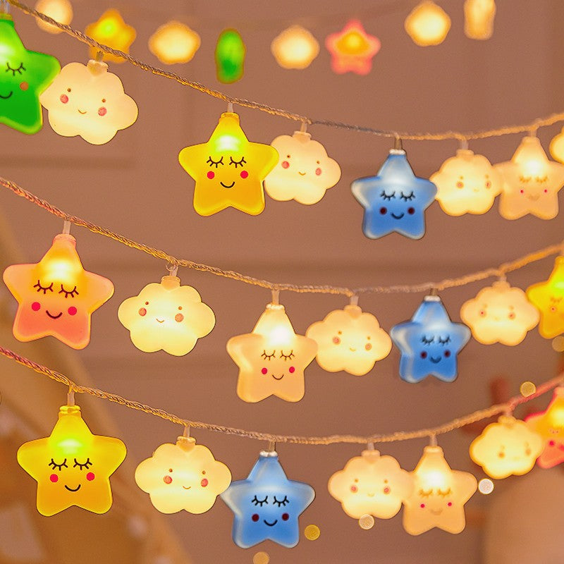 Waterproof Outdoor Rainbow Cloud LED String Lights | High & Bury