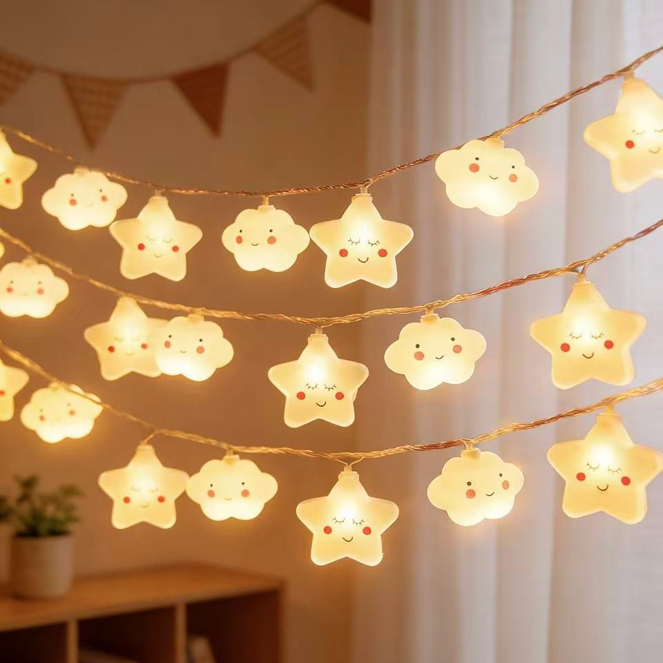 Waterproof Outdoor Rainbow Cloud LED String Lights | High & Bury
