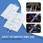 Wearable Urine Collector with 100 cm Tube and 1000 mL & 2000 mL Bags, view 8