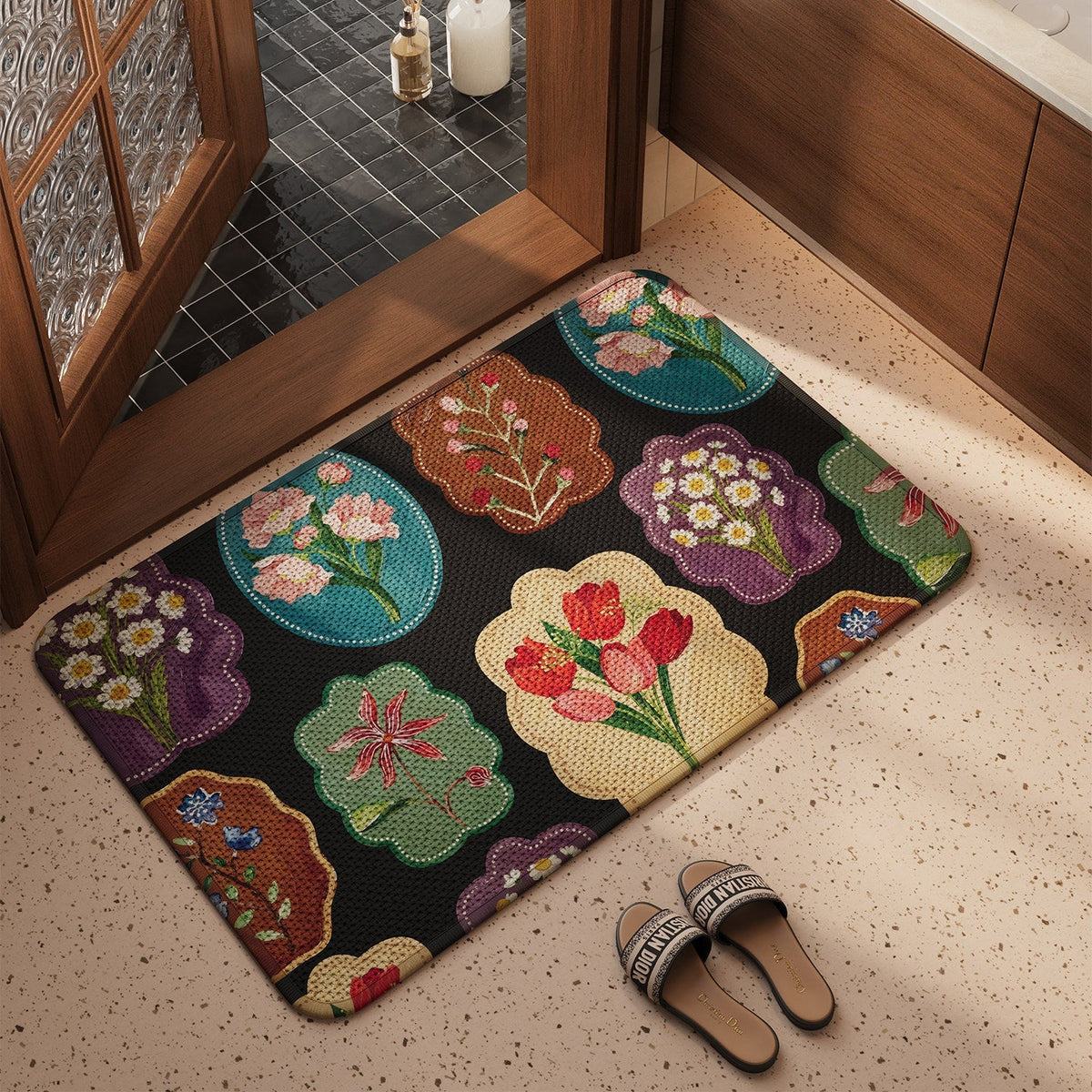 Welcome Mat with Cute Dog Design | High & Bury