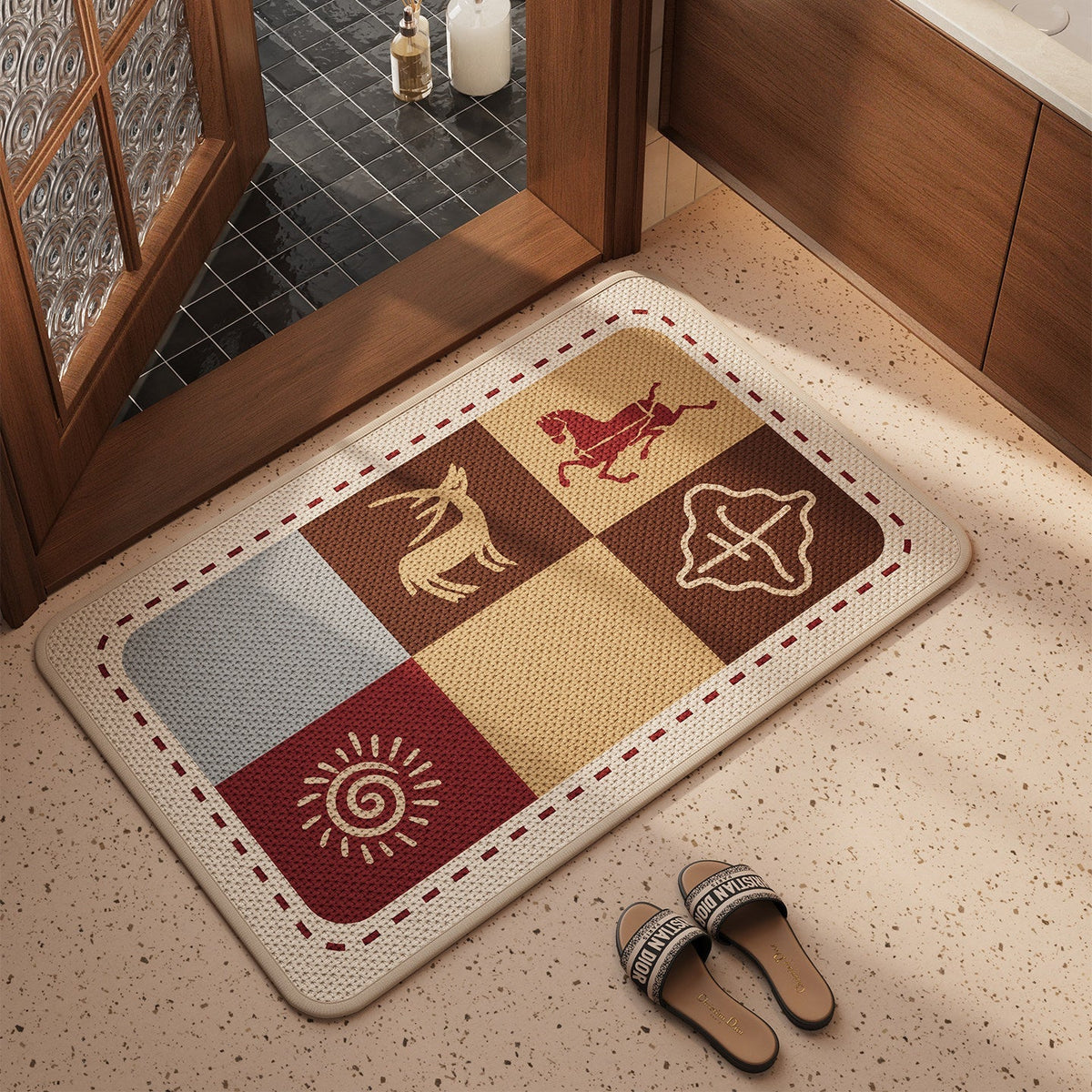 Welcome Mat with Cute Dog Design | High & Bury