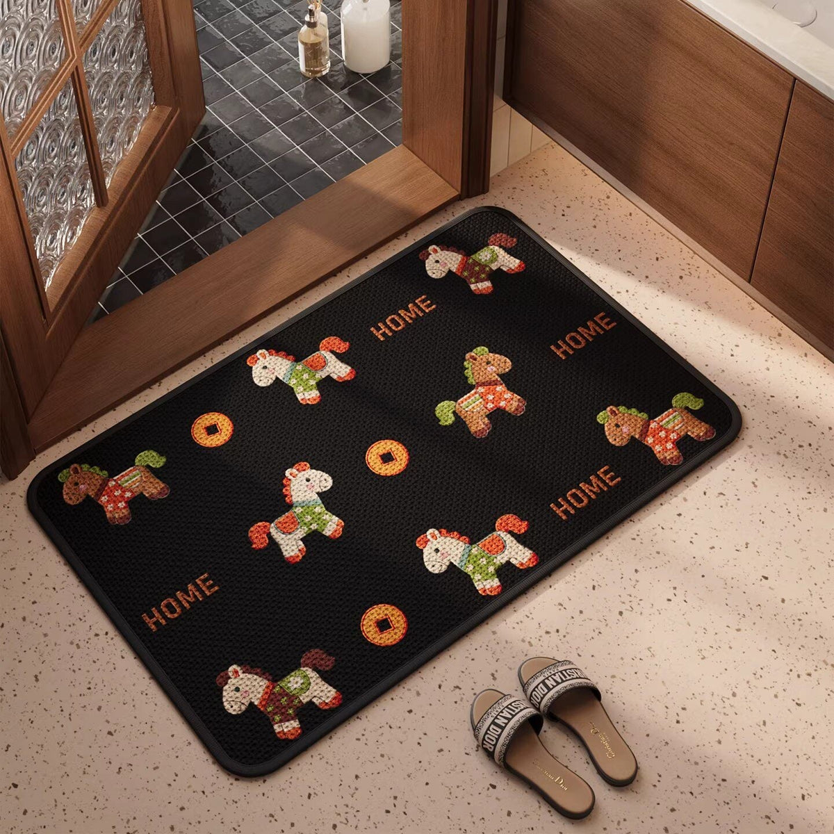 Welcome Mat with Cute Dog Design | High & Bury