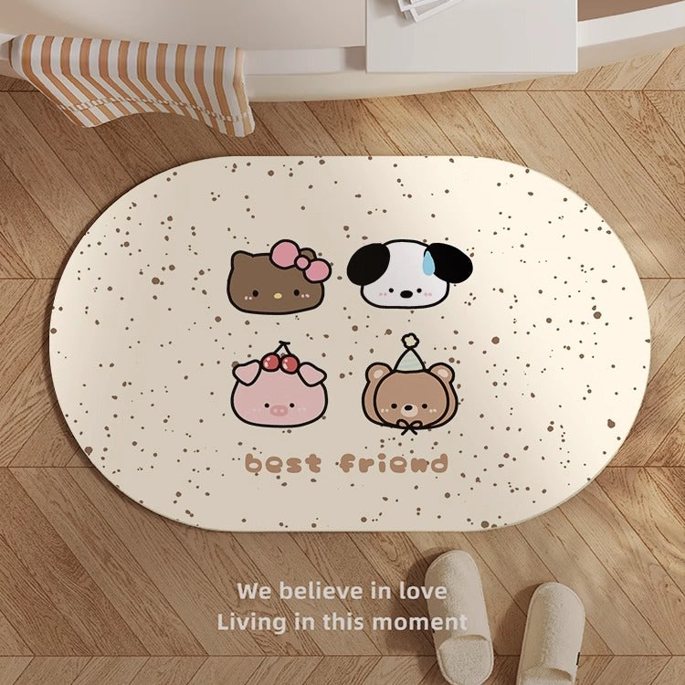 Whimsical Animal-Themed Bath Mat | High & Bury