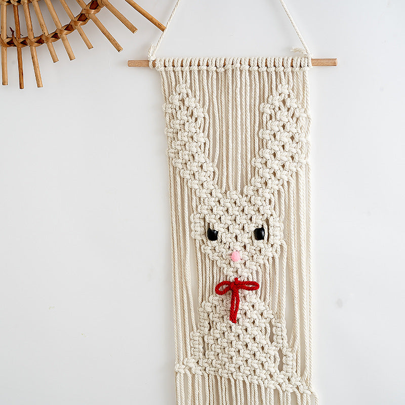 Whimsical Macrame Bunny Wall Hanging | High & Bury