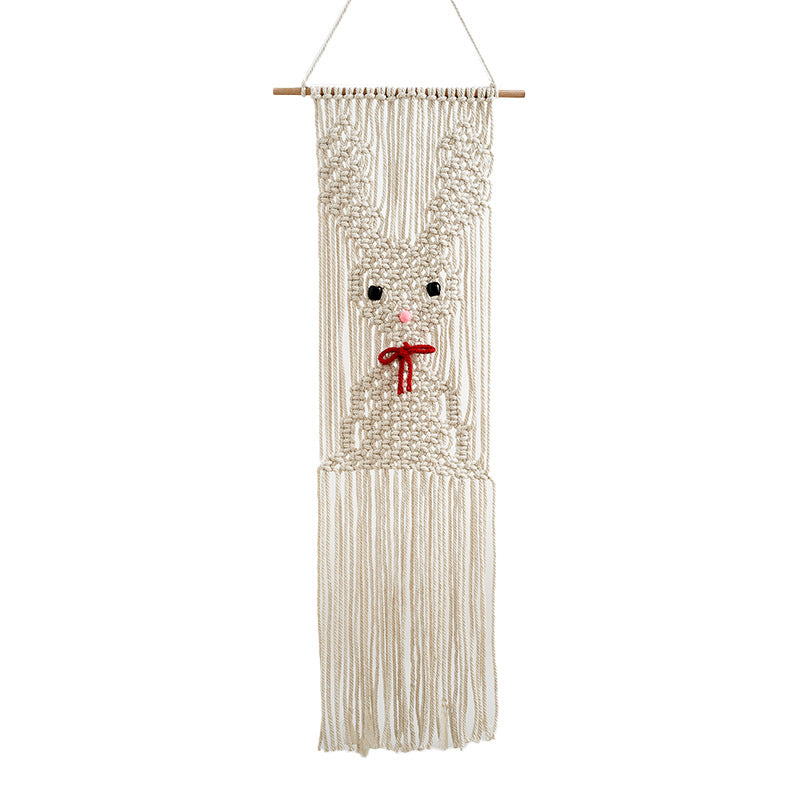 Whimsical Macrame Bunny Wall Hanging | High & Bury