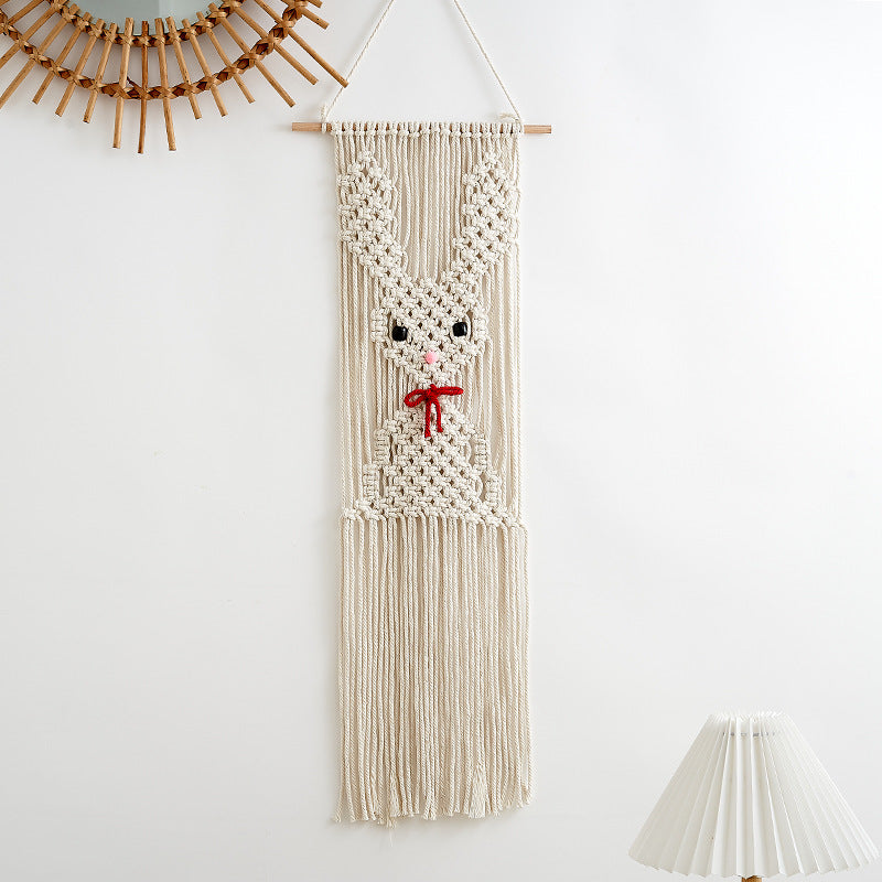 Whimsical Macrame Bunny Wall Hanging | High & Bury