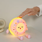 Whimsical Silicone-Shaped LED Night Light in Donut Form with Flexible Limbs | High & Bury