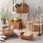 Willow Basket Woven Natural Fiber Handcrafted | High & Bury