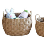 Willow Basket Woven Natural Fiber Soft Textile | High & Bury