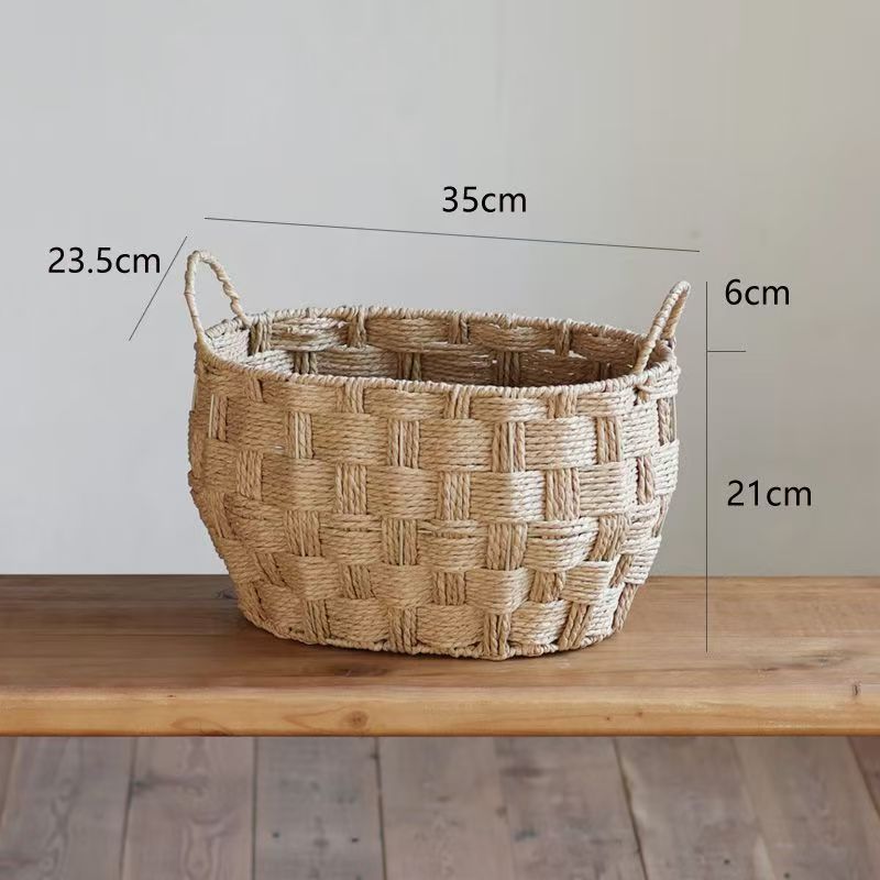 Willow Basket Woven Natural Fiber Soft Textile | High & Bury