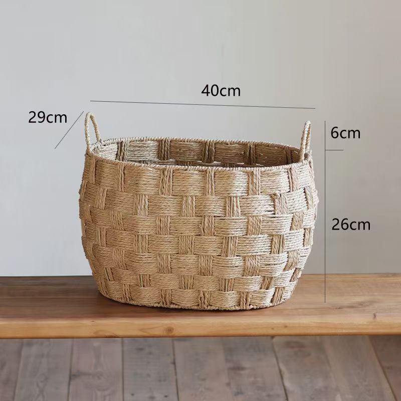 Willow Basket Woven Natural Fiber Soft Textile | High & Bury