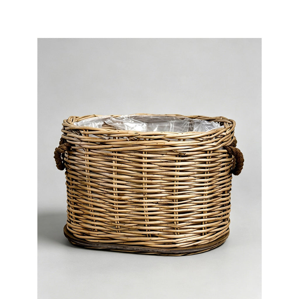Willow Woven Basket with Inner Lining | High & Bury