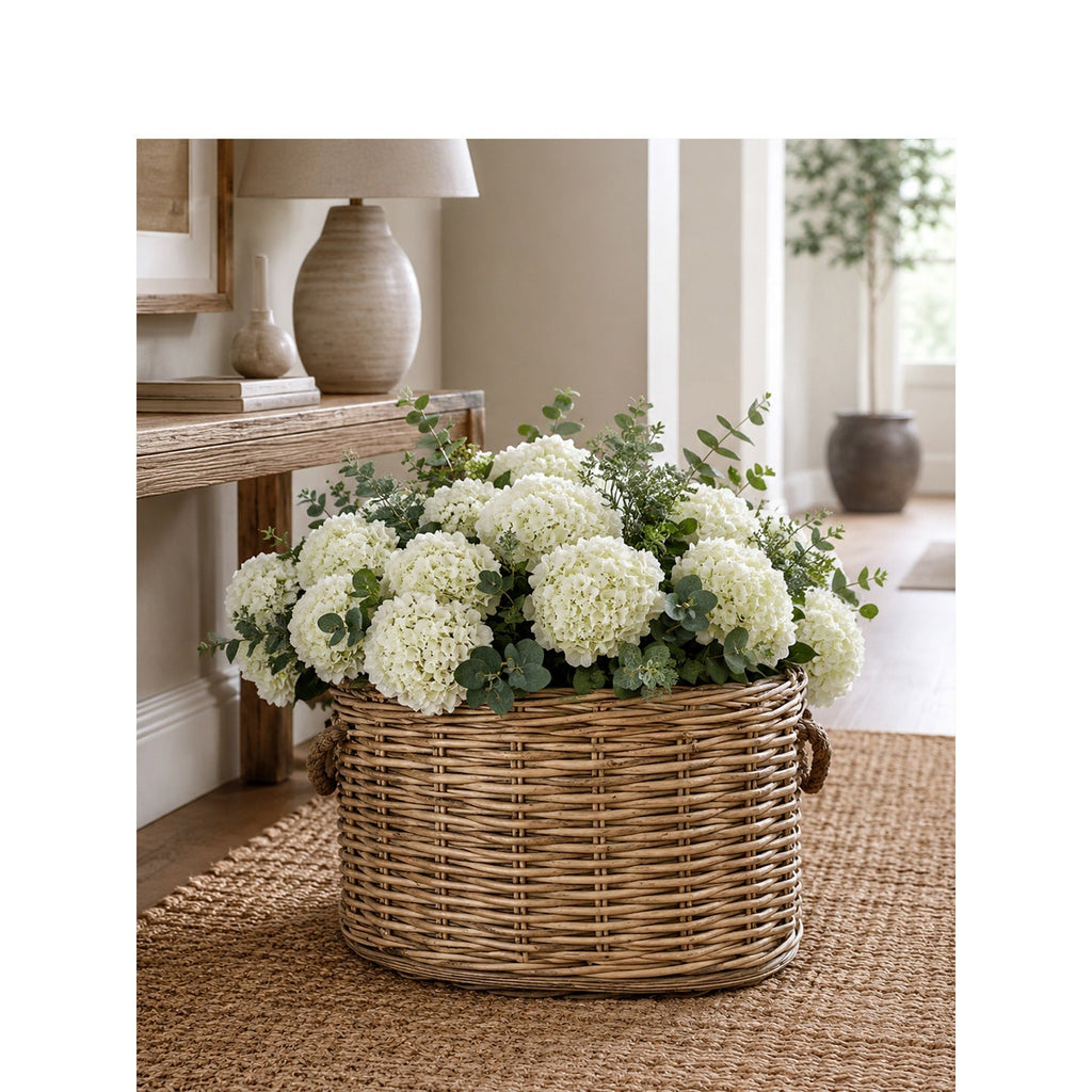 Willow Woven Basket with Inner Lining | High & Bury