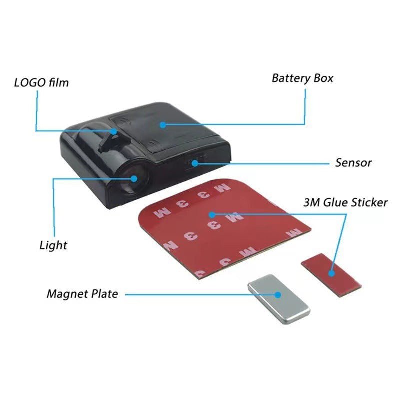 Wireless Car Door Logo Projector Light, LED Welcome Light, view 6