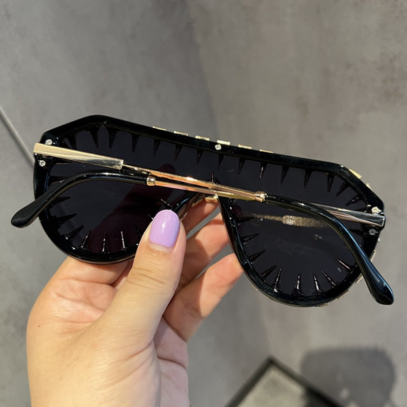 Women's Cat-Eye Sunglasses with Plastic Frame and Rhinestone Accents, view 3