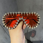 Women's Cat-Eye Sunglasses with Plastic Frame and Rhinestone Accents, view 5
