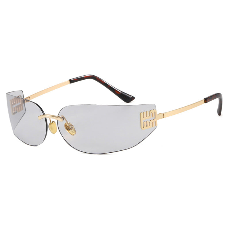 Women's Futuristic Sunglasses with Elaborate Frame and UV Protection, view 4