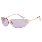 Women's Futuristic Sunglasses with Elaborate Frame and UV Protection, view 5