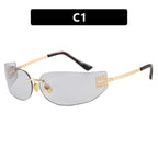 Women's Futuristic Sunglasses with Elaborate Frame and UV Protection, view 7