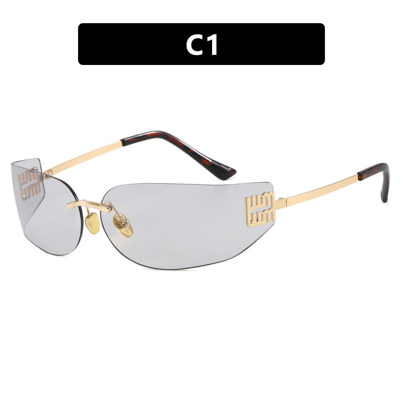Women's Futuristic Sunglasses with Elaborate Frame and UV Protection, view 7