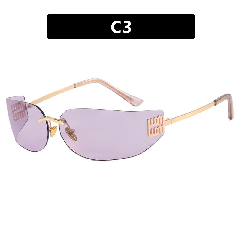 Women's Futuristic Sunglasses with Elaborate Frame and UV Protection, view 8