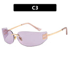 Women's Futuristic Sunglasses with Elaborate Frame and UV Protection, view 8