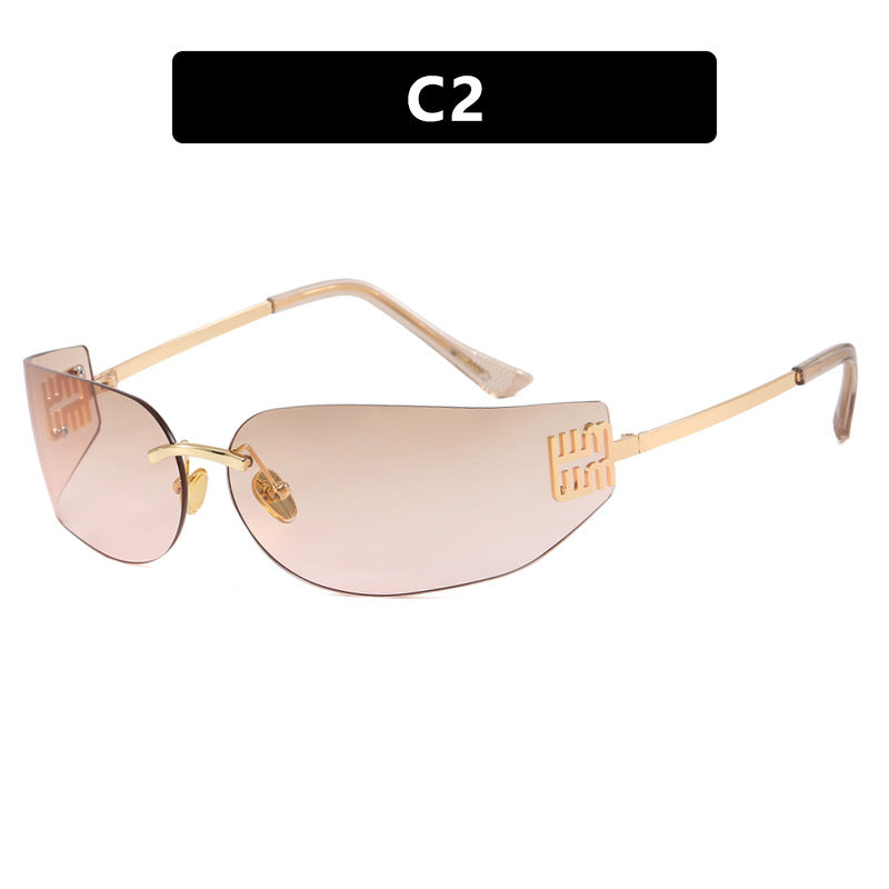 Women's Futuristic Sunglasses with Elaborate Frame and UV Protection, view 9