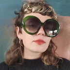 Women's Large-Frame Round Sunglasses with UV Protection, view 4