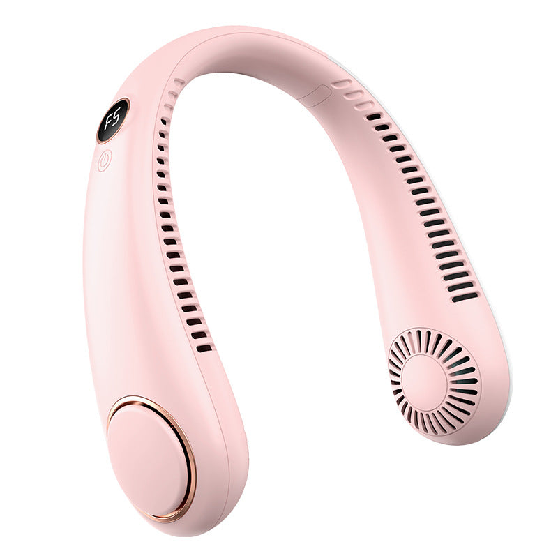 Women's Portable Rechargeable Neck Fan with Adjustable Airflow