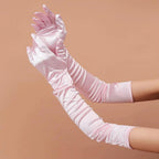 Women's Satin Opera Gloves, 20 in (50.8 cm), Stretch Polyester Blend, view 11