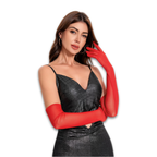Women's Satin Opera Gloves, 20 in (50.8 cm), Stretch Polyester Blend, view 2