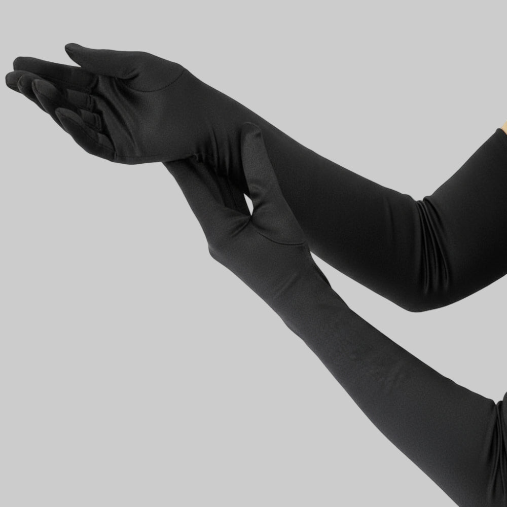 Women's Satin Opera Gloves, 20 in (50.8 cm), Stretch Polyester Blend, view 8