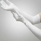 Women's Satin Opera Gloves, 20 in (50.8 cm), Stretch Polyester Blend, view 9