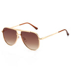Women's Vintage Pilot Sunglasses with Metal Frame and UV400 Lenses, view 3