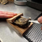 Wood-Handled Oyster Shell Opener Clamp, Height 13 cm, Width 8 cm