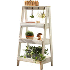 Wooden Shelf Gray White | High & Bury