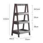 Wooden Shelf Gray White | High & Bury
