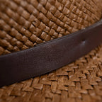 Wool Felt Fedora Hat with Braided Band and Feather Detail, view 2