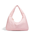 Woven Leather Hobo Bag with Shoulder Strap for Work or Casual Outings, view 5