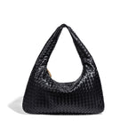 Woven Leather Hobo Bag with Shoulder Strap for Work or Casual Outings, view 6