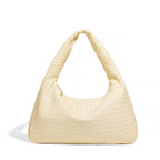 Woven Leather Hobo Bag with Shoulder Strap for Work or Casual Outings, view 7
