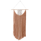 Woven Macrame Wall Tapestry Apricot | High & Bury