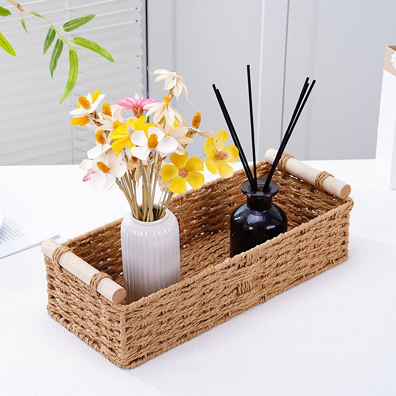 Woven Organizer Storage Basket | High & Bury