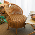 Woven Rattan Lounge Chair | High & Bury