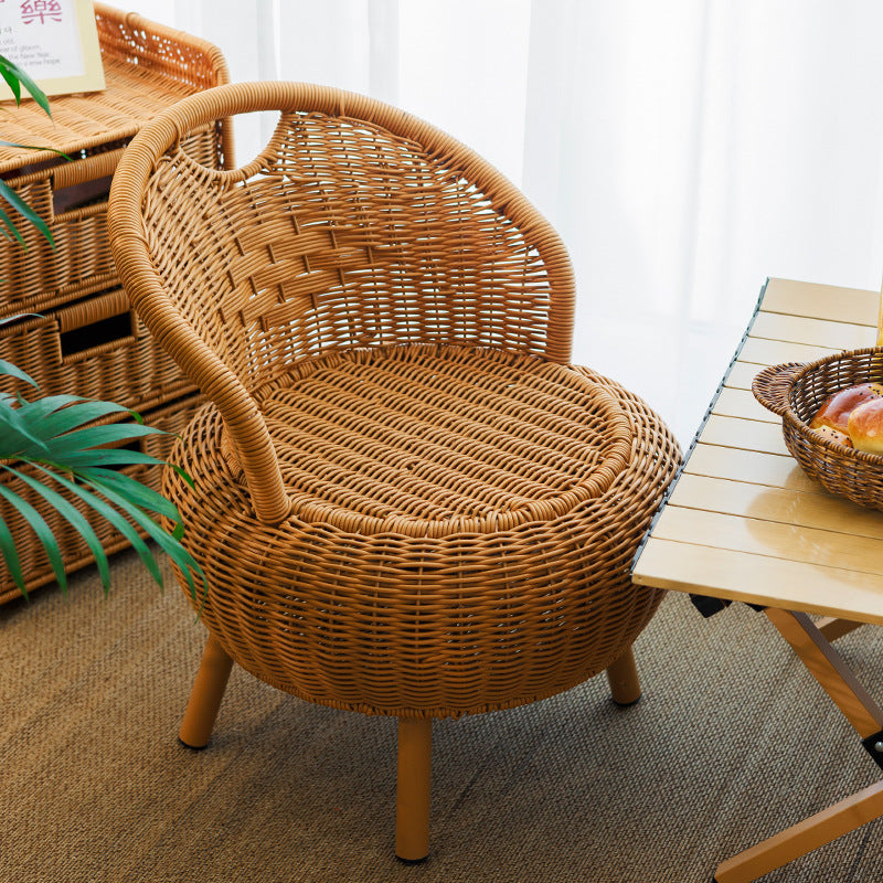 Woven Rattan Lounge Chair | High & Bury