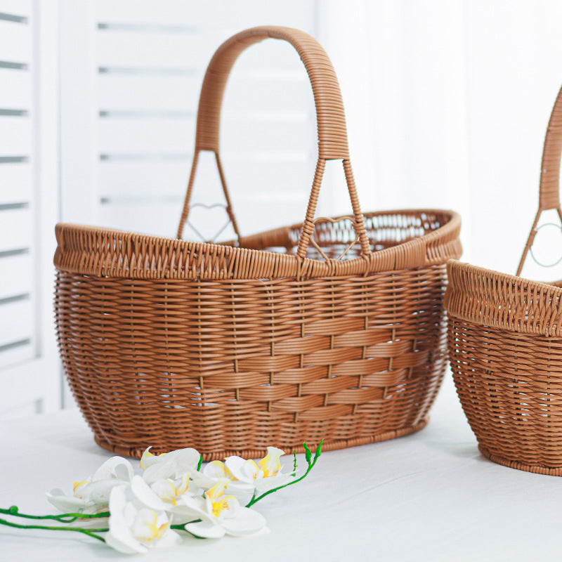 Woven Rattan Utility Basket | High & Bury
